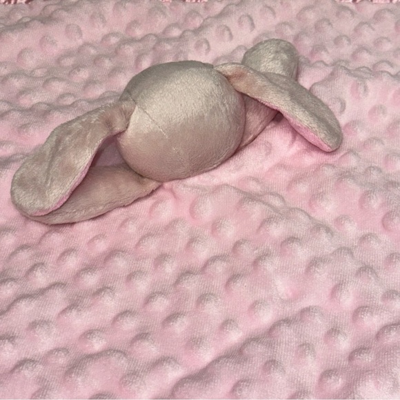 Lovie Security Blanket Pink Dog Minky Dot Lovey 16 in. Satin Back Trim Baby Toy - Picture 7 of 12